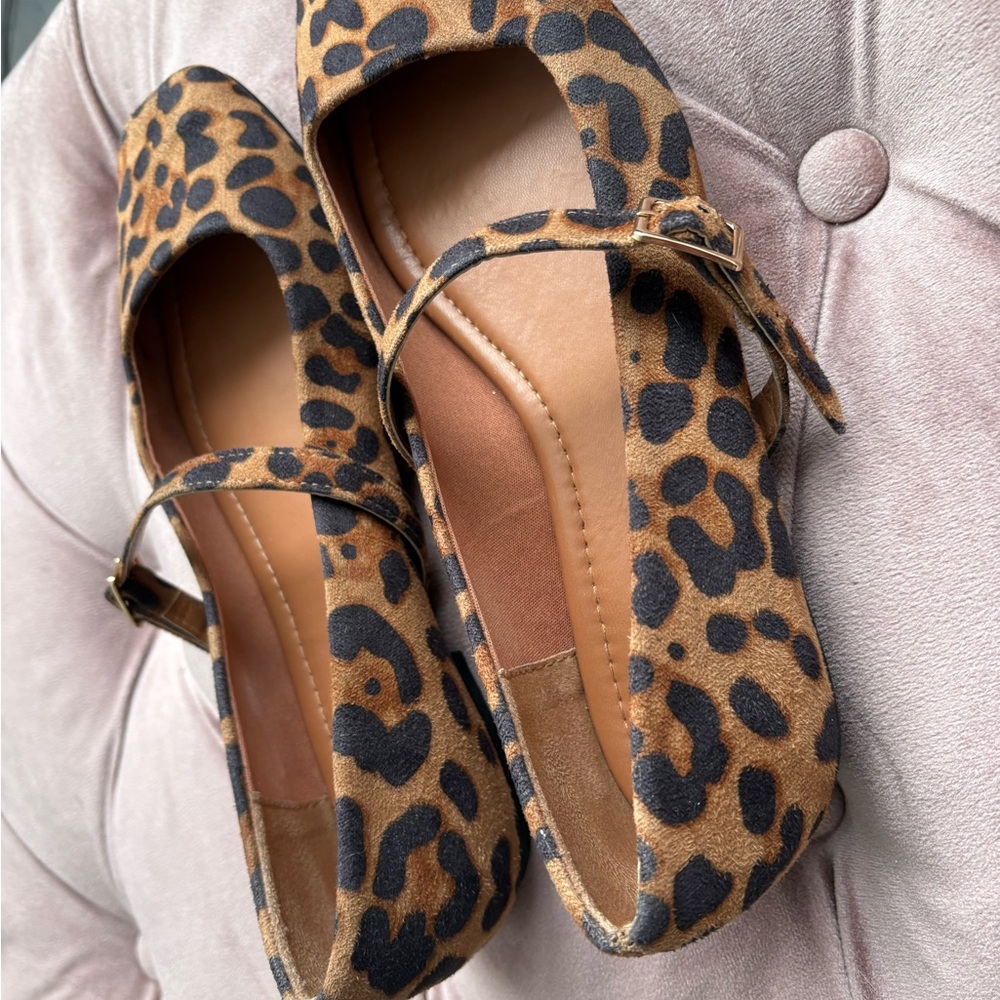 ASOS Leopard Print Mary Jane Ballet Flats - Picture 4 of 11